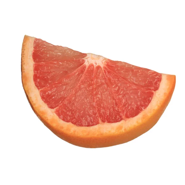 Érett Grapefruit Izolált Fehér Háttér Közelről — Stock Fotó