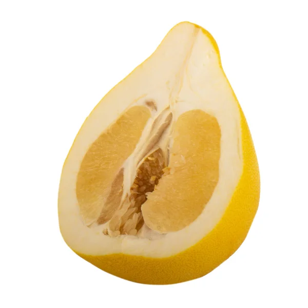 Szeletelt Citrusfélék Elszigetelt Fehér Background — Stock Fotó