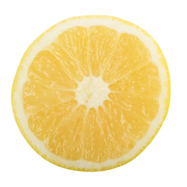 Ripe Lemon Isolated White Background Close — Stock Photo, Image