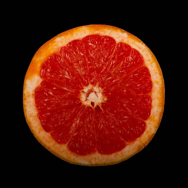Érett Grapefruit Sötét Alapon Közelről — Stock Fotó