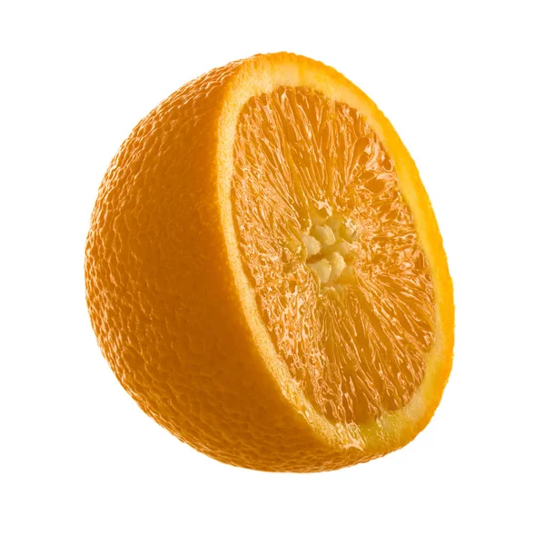 Süße Reife Orange Isoliert Auf Weißem Hintergrund Nahaufnahme — Stockfoto