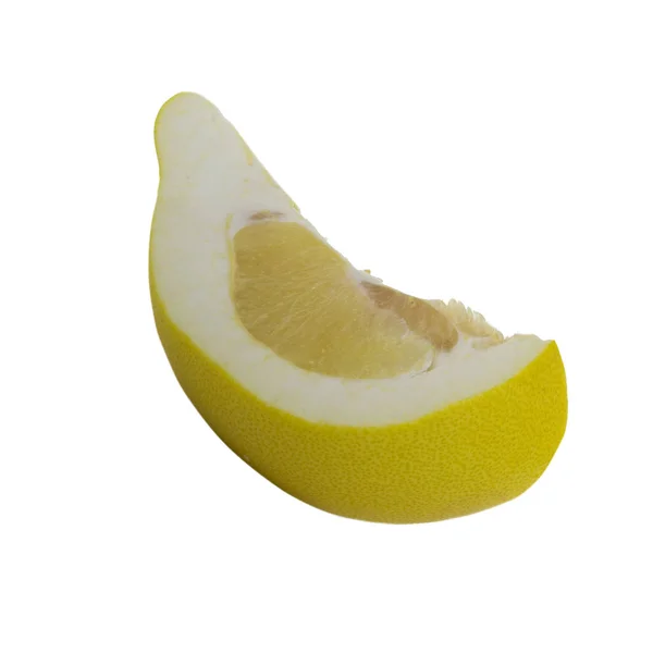 Skivade Citrusfrukter Isolerad Vit Bakgrund — Stockfoto