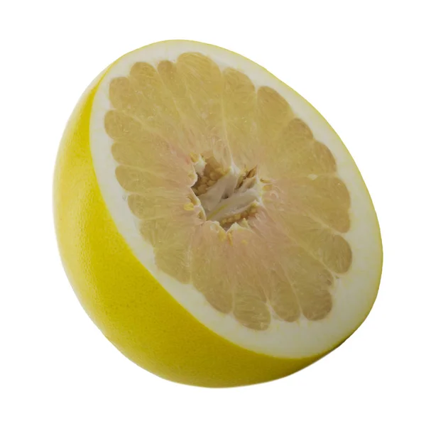Plátky Citrusové Plody Izolovaných Bílém Pozadí — Stock fotografie