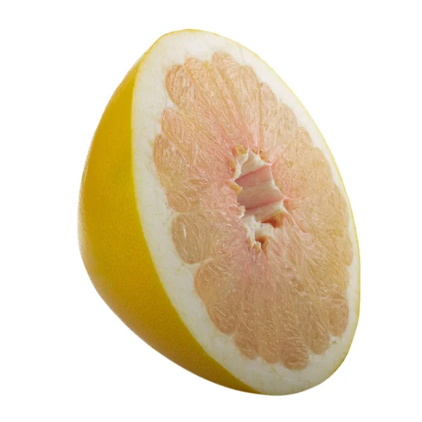 Skivade Citrusfrukter Isolerad Vit Bakgrund — Stockfoto