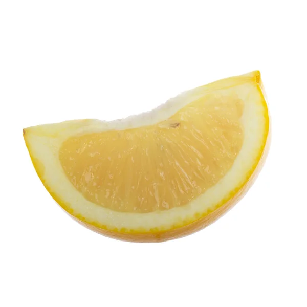 Ripe Lemon Isolated White Background Close — Stock Photo, Image