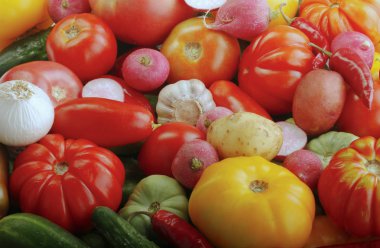 Farklı sebze yakın çekim