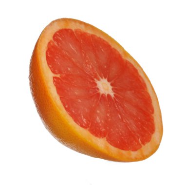 beyaz arka plan üzerinde izole olgun greyfurt, yakın çekim  