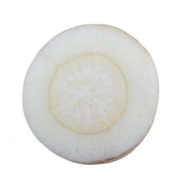 beyaz arka plan üzerinde izole doğranmış kökleri