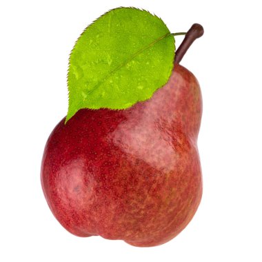 olgun armut beyaz arka plan üzerinde izole, yakın çekim  