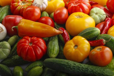 Farklı sebze yakın çekim 