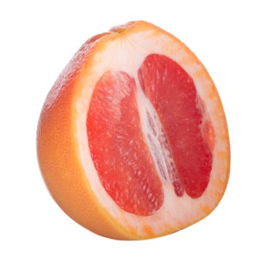 beyaz arka plan üzerinde izole olgun greyfurt, yakın çekim  