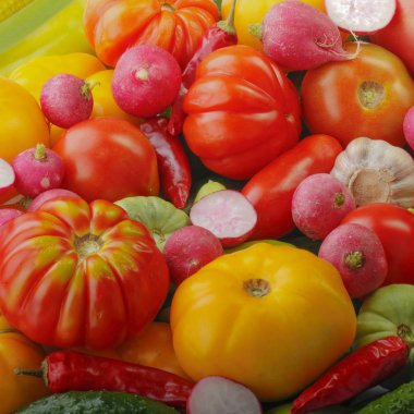 Farklı sebze yakın çekim