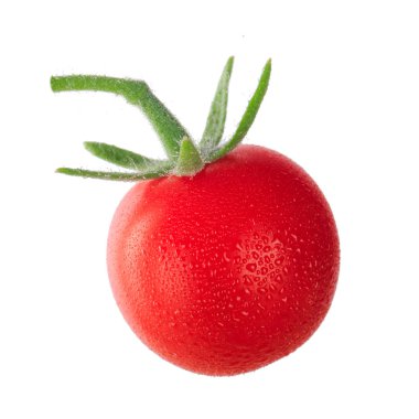 Beyaz arka planda izole domates closeup 