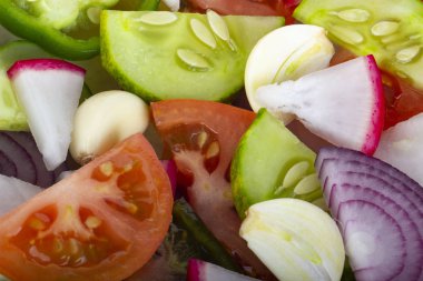 Farklı sebze yakın çekim 