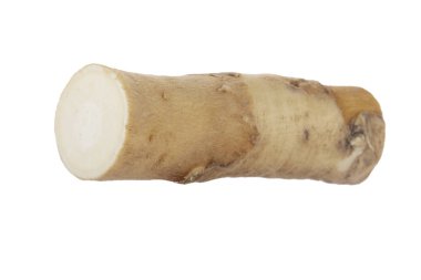 beyaz arka planda izole sebze kökü