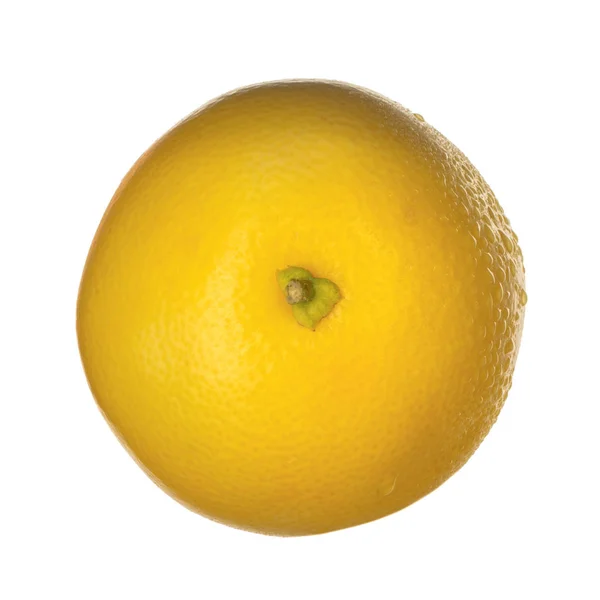 Lemon Matang Diisolasi Pada Latar Belakang Putih Close — Stok Foto