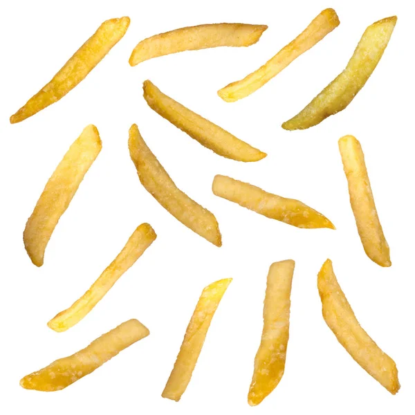 Patatine Fritte Sullo Sfondo Vicino — Foto Stock