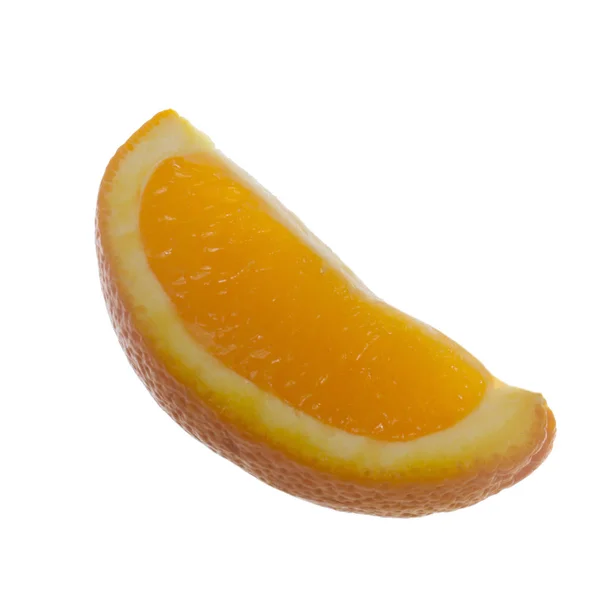 Słodki Dojrzały Pomarańczowy Białym Tle Zbliżenie — Zdjęcie stockowe