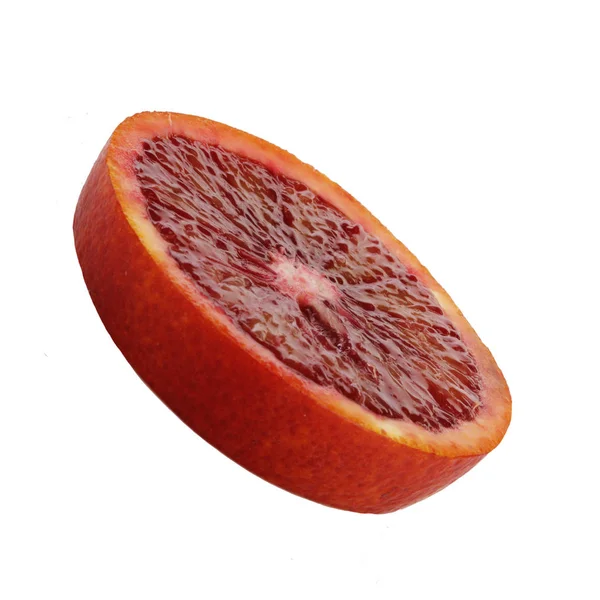 Červená Oranžová Izolovaná Bílém Pozadí Zblízka — Stock fotografie