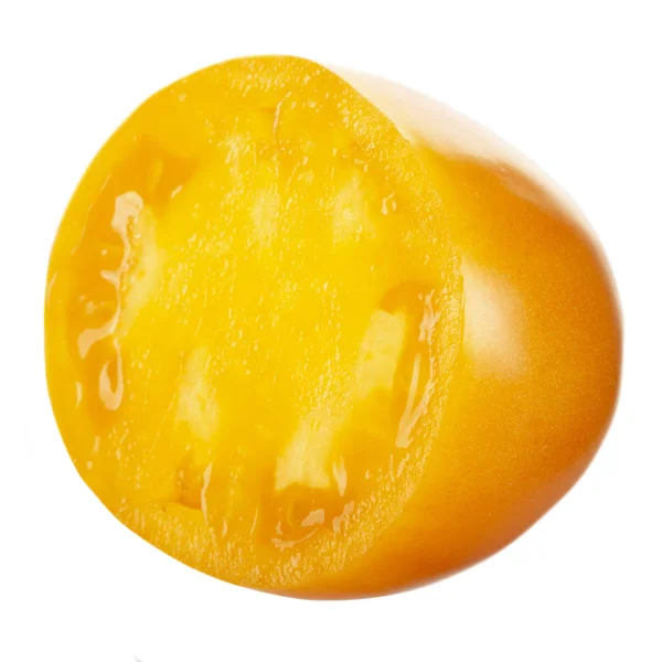 Κοντινά Πλάνα Ντομάτας Που Απομονώνονται Λευκό Φόντο — Φωτογραφία Αρχείου