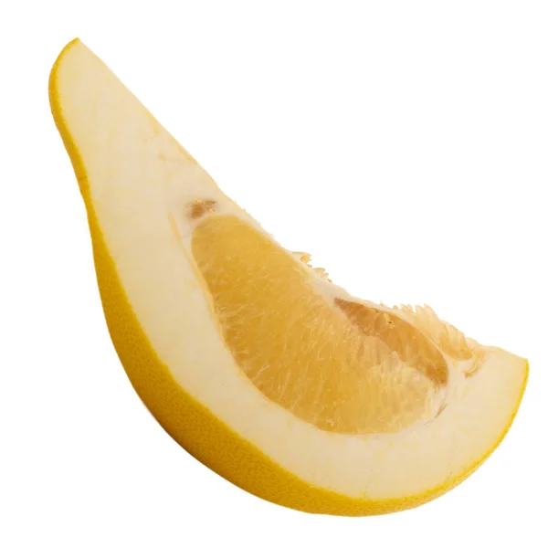 Skivade Citrusfrukter Isolerad Vit Bakgrund — Stockfoto