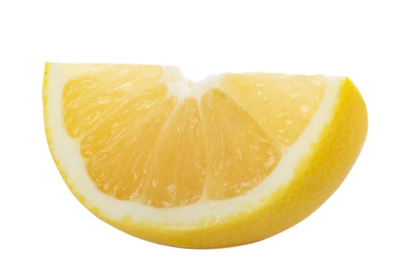 Mogen Citron Isolerad Vit Bakgrund Närbild — Stockfoto