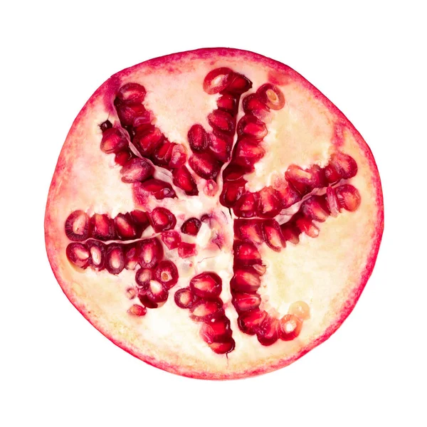 beyaz arka plan üzerinde izole olgun nar, yakın çekim  