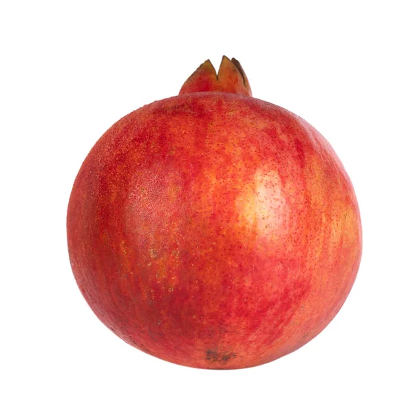 Mogen Granatäpple Isolerad Vit Bakgrund Närbild — Stockfoto