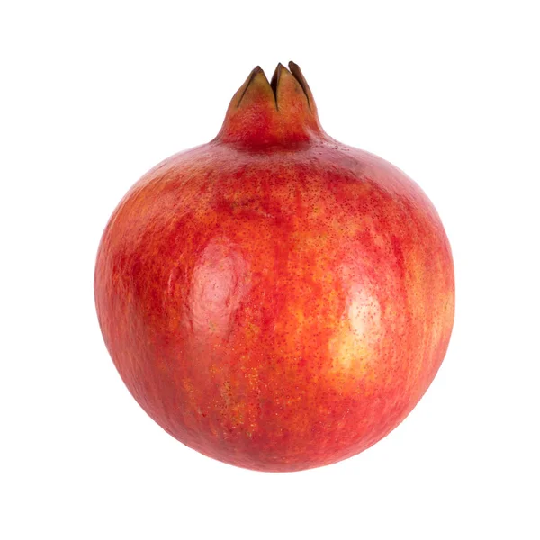 Mogen Granatäpple Isolerad Vit Bakgrund Närbild — Stockfoto