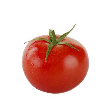 Beyaz arka planda izole domates closeup 
