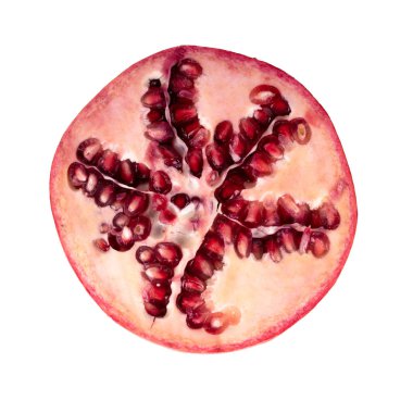 beyaz arka plan üzerinde izole olgun nar, yakın çekim  