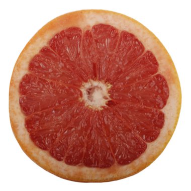 beyaz arka plan üzerinde izole olgun greyfurt, yakın çekim  