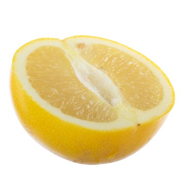 beyaz arka plan üzerinde izole olgun limon, yakın çekim 