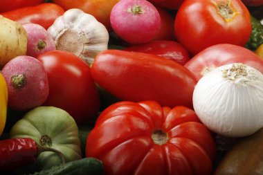 Farklı sebze yakın çekim 