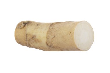 beyaz arka planda izole sebze kökü