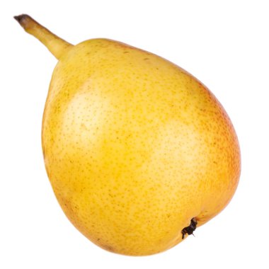 olgun armut beyaz arka plan üzerinde izole, yakın çekim  