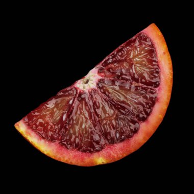 koyu arka plan üzerinde olgun kırmızı turuncu, yakın çekim 