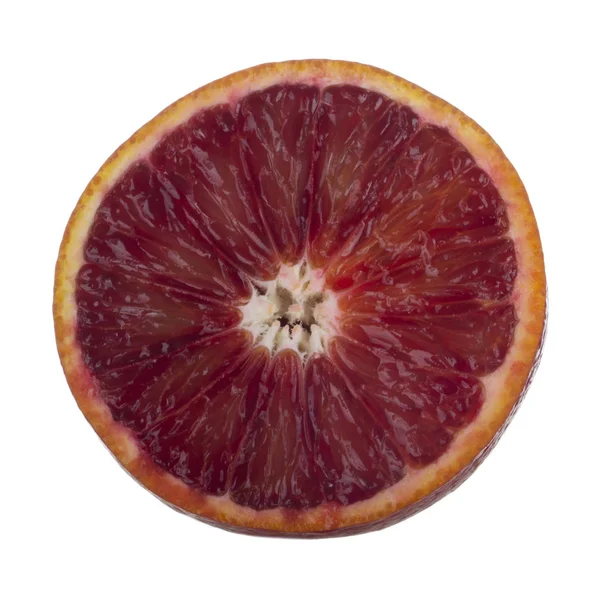 白い背景に隔離された赤いオレンジ クローズアップ — ストック写真