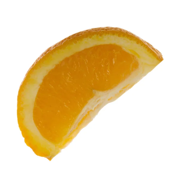 Сладкий Спелый Оранжевый Изолирован Белом Фоне Крупным Планом — стоковое фото