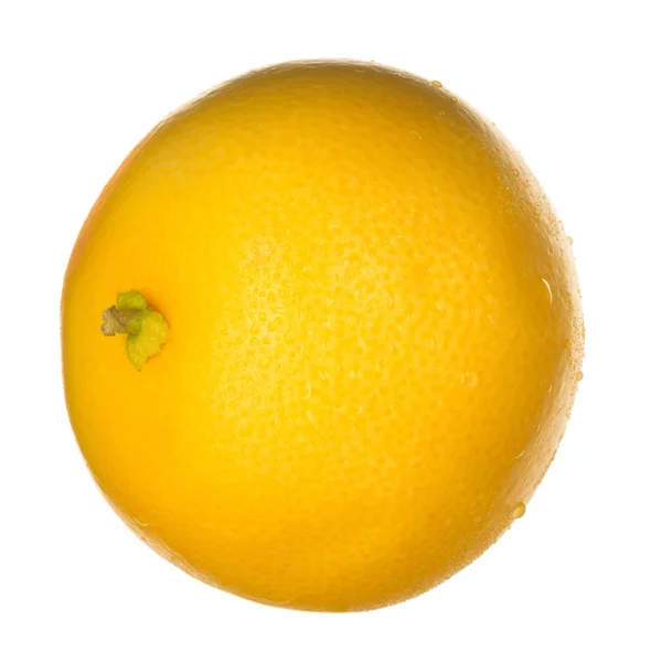 Спелый Лимон Изолирован Белом Фоне Крупным Планом — стоковое фото