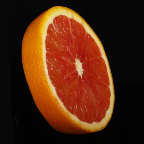 Ripe Red Orange Dark Background Close — Stock Photo, Image