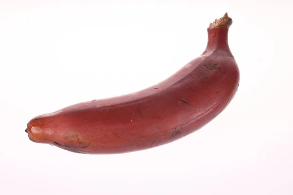 Червоний Банан Ізольований Білому Тлі — стокове фото