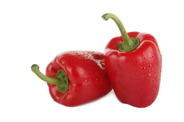 Closeup Bell Peppers Isolated White Background Close — Stock Photo, Image