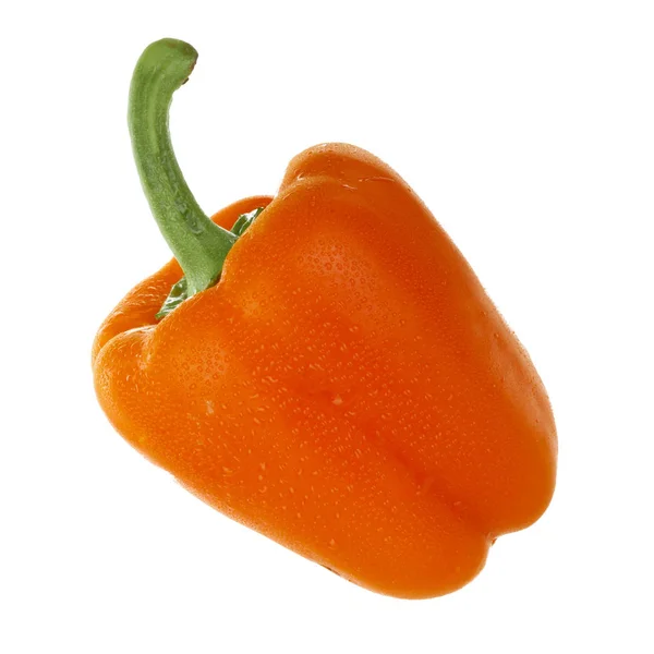 Närbild Paprika Isolerad Vit Bakgrund Närbild — Stockfoto