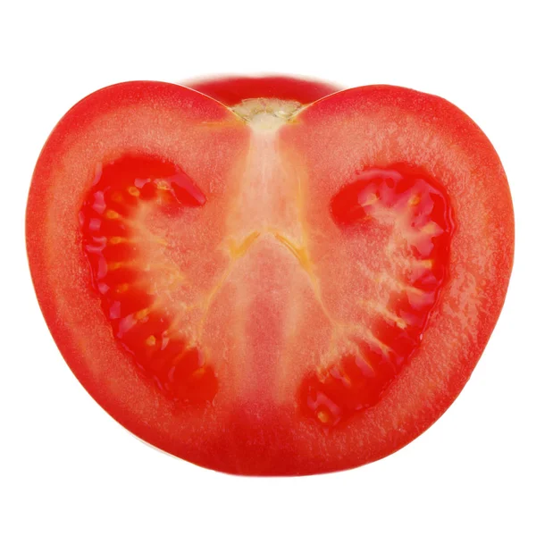 Closeup Tomato Isolated White Background — Stock Photo, Image