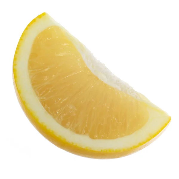 Mogen Citron Isolerad Vit Bakgrund Närbild — Stockfoto