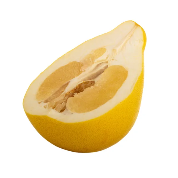 Skivade Citrusfrukter Isolerad Vit Bakgrund — Stockfoto