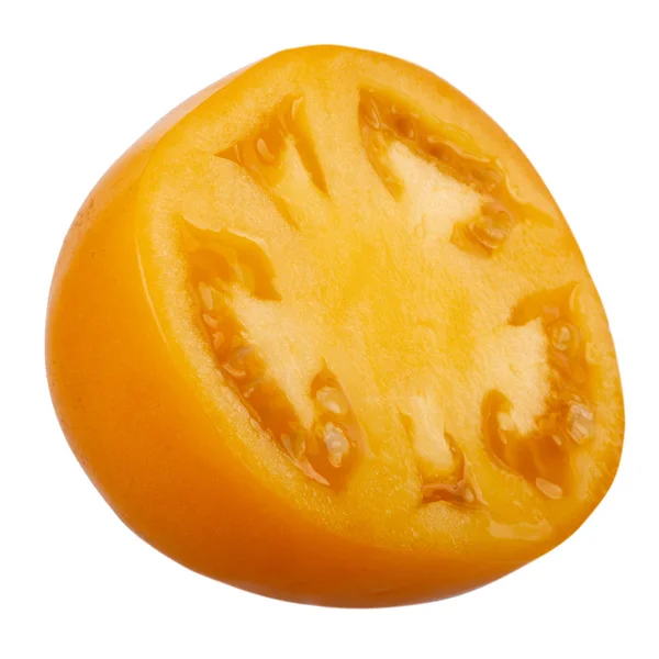 Tomat Iris Segar Yang Diisolasi Pada Latar Belakang Putih — Stok Foto