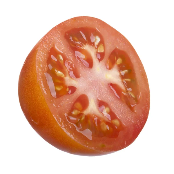 Primer Plano Del Tomate Aislado Sobre Fondo Blanco — Foto de Stock