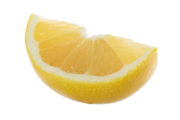 Mogen Citron Isolerad Vit Bakgrund Närbild — Stockfoto